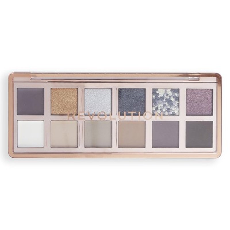 Revolution, The Smokey Icon Grunge Palette, 12 Ultra-Pigmented Matte & Shimmer Finishes & Shades, Long-Lasting & Blendable, Vegan & Cruelty-Free, 3.53 oz