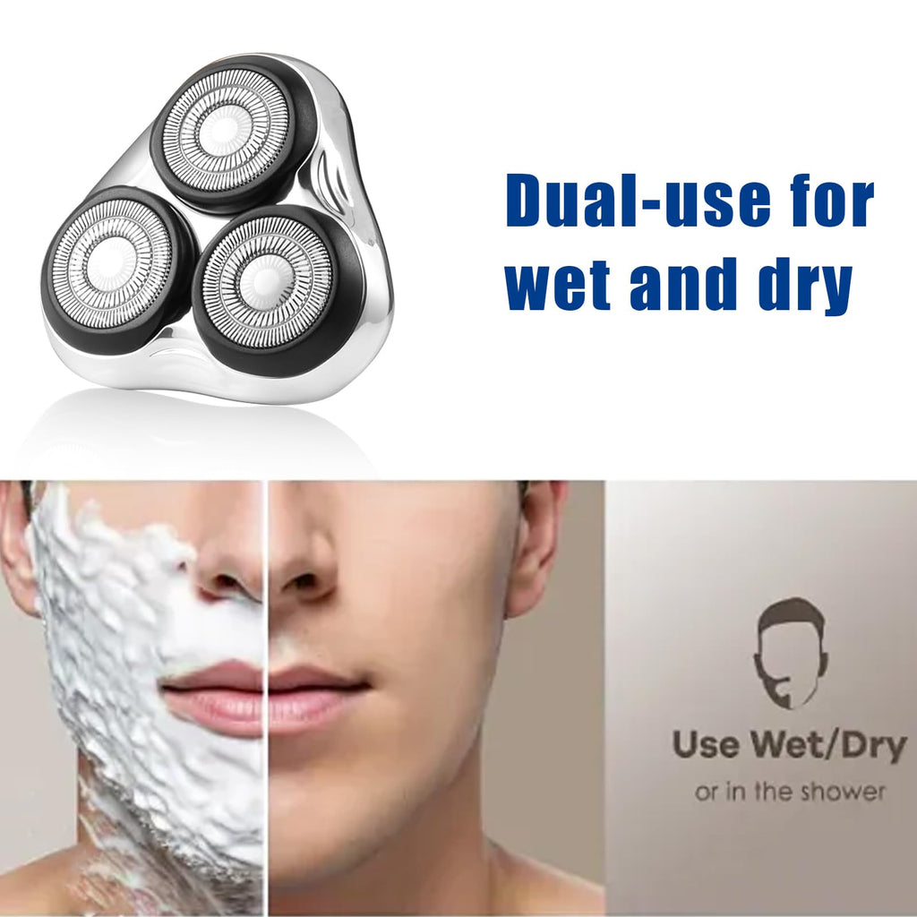 Rotary Replacement Shaver Head,Compatible with Remington Shaver Series,forR3,R4,R5,R6,R7,R8,SP-3141 and SP-5161 Foils ((White-1 PC)
