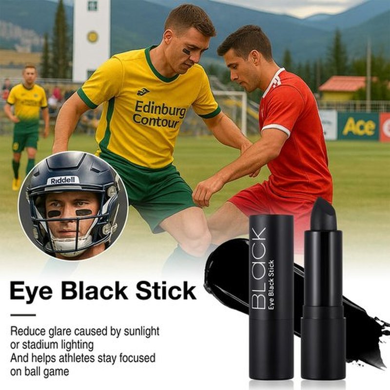 10PCS Black Face Body Paint Stick Set, Waterproof Eye Black for Baseball/Softball/Football Sports, Professional Cream-Blendable Stick for Halloween Gothic Skull Clown Skeleton Cosplay & Stage