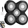 SOLASKY Universal 5 Blades Shaver replacement Heads Compatible with FREEDOM Head Shaver,Universal replacement heads (5 Blades Black)