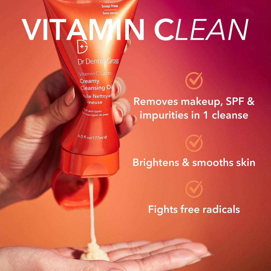 Dr Dennis Gross Vitamin C Lactic Creamy Cleansing Oil & Universal Daily Peel