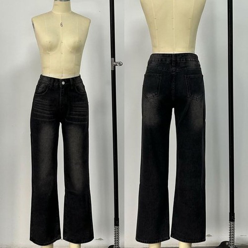 Skiennix Wide Leg Jeans - High Waisted Vintage Denim Pants for Women | Casual Summer Style