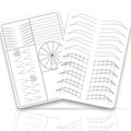3pcs Silicone White Permanent Makeup Practice Skin with Black Outlines Double Sided Pre-printed Nano Brow Practice Skin Microblading Latex (White Skin-Black Printing)