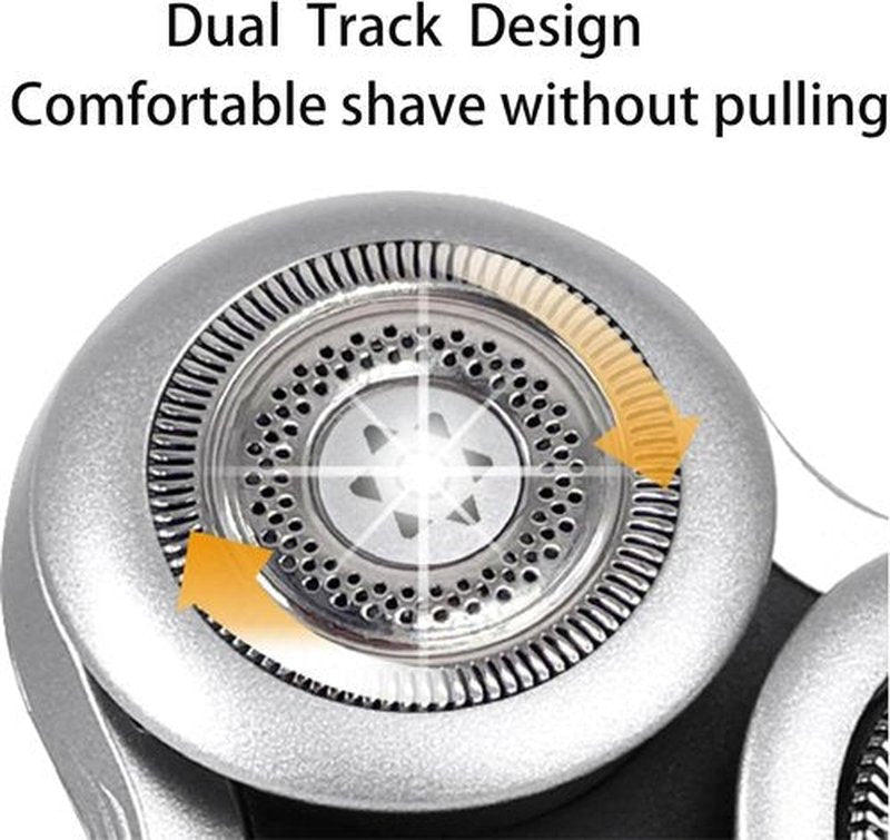 Philips Norelco SH98 Replacement Shaver Heads - Compatible with S9000 Prestige Razors | Silver, 1 Head & Brush