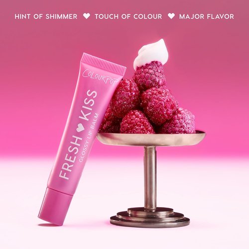 ColourPop Fresh Kiss Glossy Lip Balm - Hydrating Peptide & Hyaluronic Acid Formula - Pearlescent Raspberry Crème (0.49 oz)