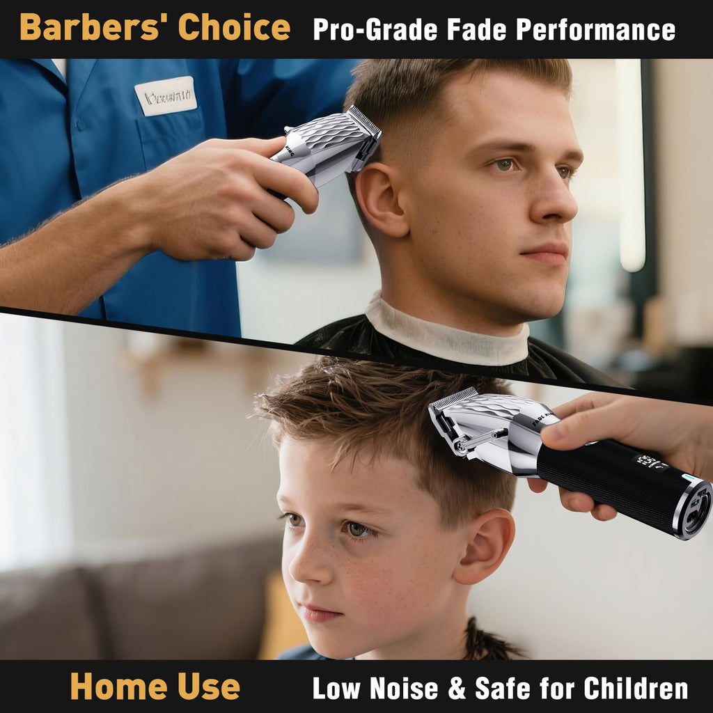 FADEKING® Professional Hair Clipper and Beard Trimmer Kit for Men, Cordless Hair Cutting & Grooming Set with Zero Gap T-Blade Trimmer, Barber Hair Trimmer for Home Use, Mens Grooming Gift for Men