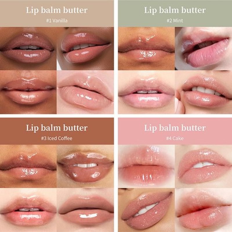 Skiennix Lip Balm Set | Hydrating Tinted Lip Butter & Moisturizing Gloss | 4-Pack Gift for Teen Girls