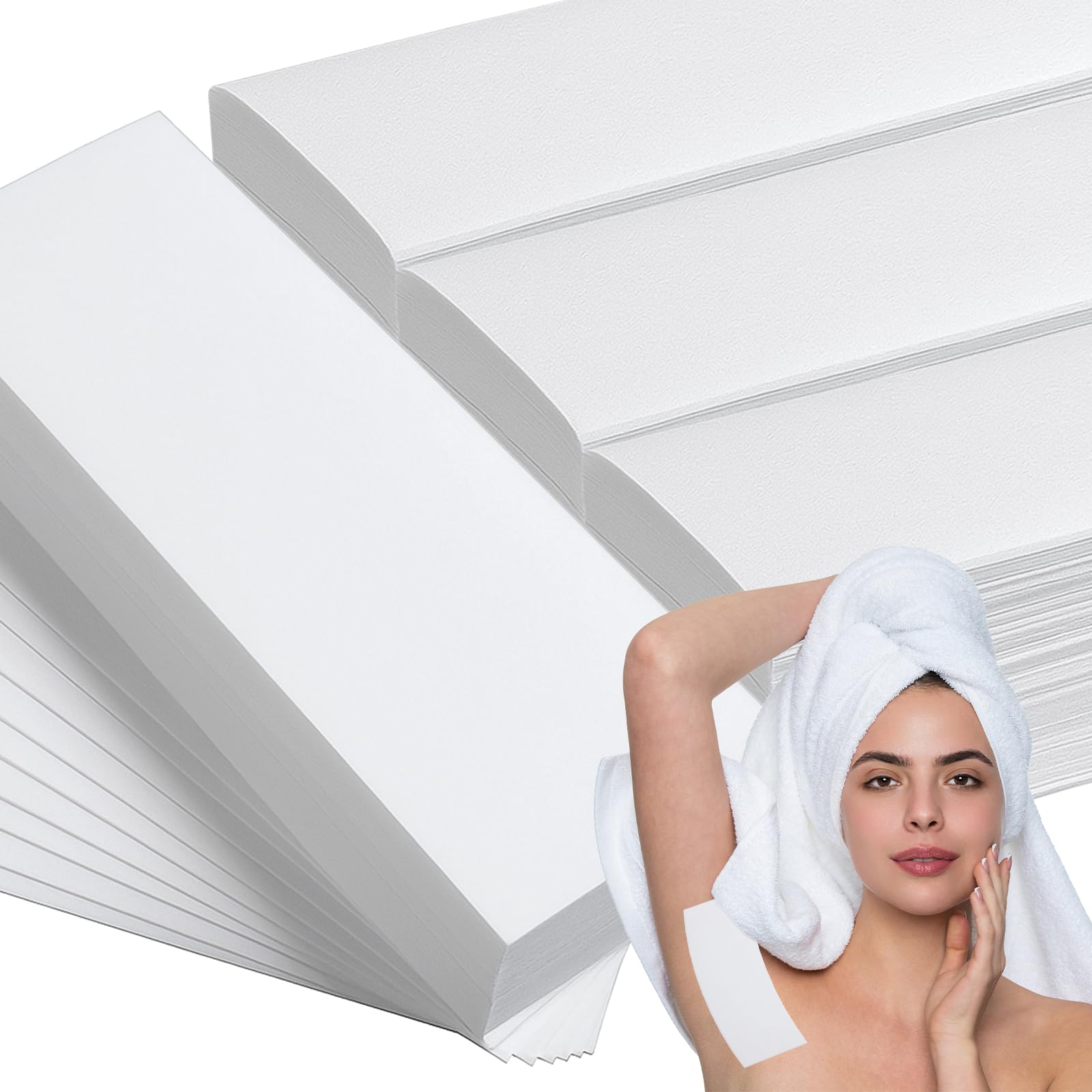 SHENLIU 1200 Pcs Wax Strips Non Woven for Women Men