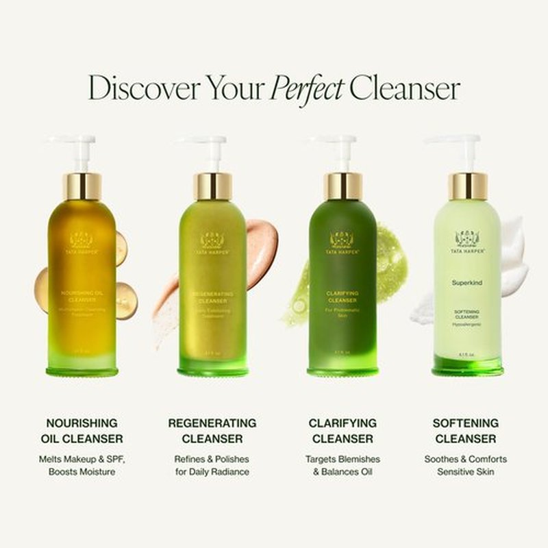 Tata Harper Clarifying Cleanser, Foaming Gel Cleanser for Blemish-Prone Skin, Sulfate-Free, Oily Skin Face Wash, Natural Skincare, 125ml