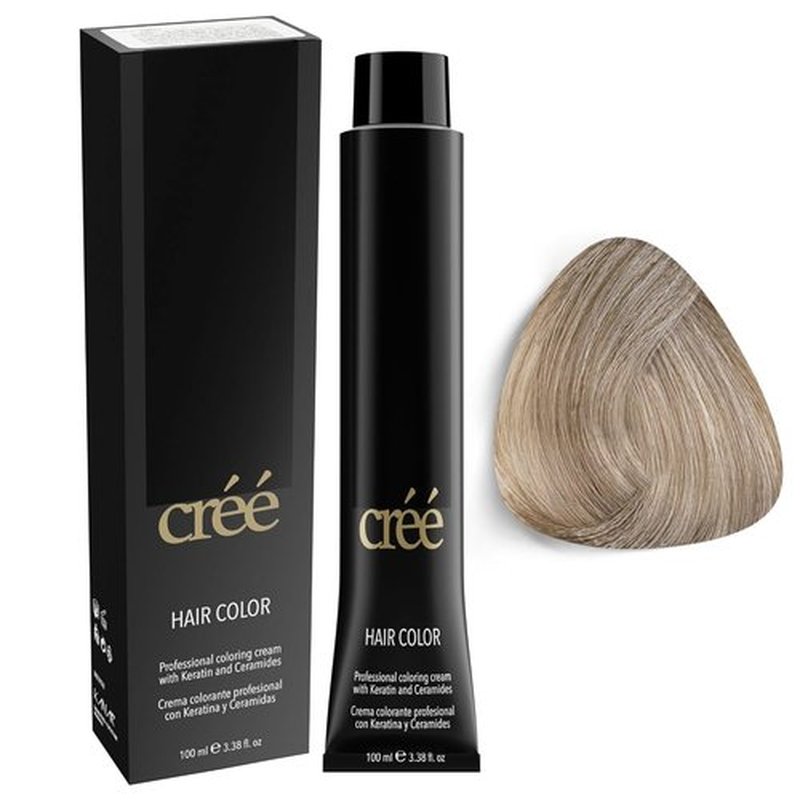 Cree Professional 10.11 Hair Color - Intense Ash Lightest Blond | Long-Lasting Gray Coverage - 100ml