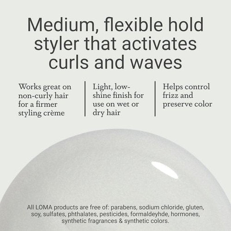 Loma Hair Care Curvy Crème - Nourishing Styling Cream for Curly Hair | 8 oz