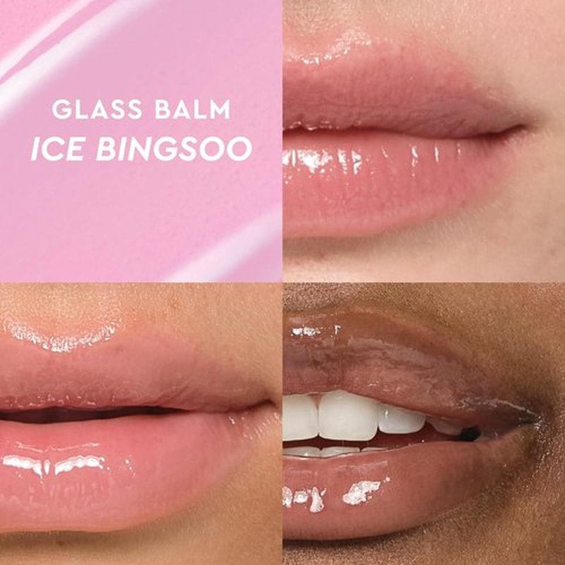 Glow Recipe Glass Balm Lip Treatment - 12Hr Hydrating Moisturizer with Hyaluronic Acid | Clear Tint, Ice Bingsoo (15 ml)