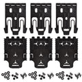3PCS QLS Kit Quick Locking System Kit, QLS Receiver Plate Platform Attachment for Duty Holster Locking Fork Mid Ride Holster Quick Connect Drop Leg Mid-Ride Universal Belt Loop