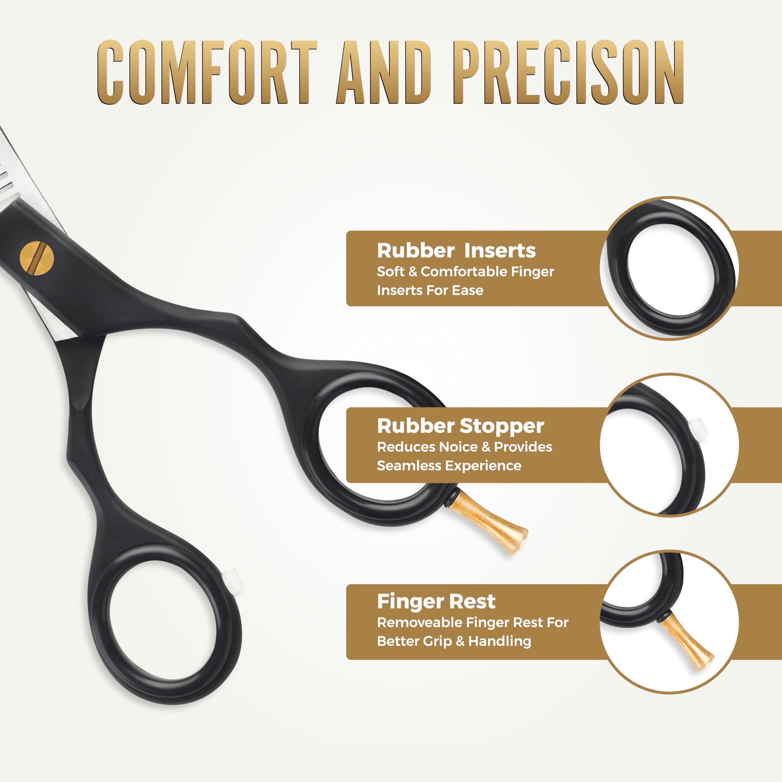 ASIPRO Thinning Shears for Hair Cutting 6.5” Hair Thinning Scissors Professional Blending Shears Texturizing Scissors for Hair Thinning Shears for Women & Men Texturizing Shears for Hair Cutting
