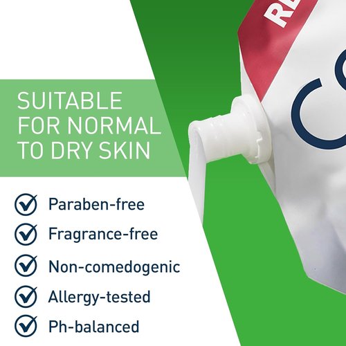 CeraVe Hydrating Foaming Cleanser - Makeup Remover for Dry Skin | Fragrance-Free, 16 oz Refill