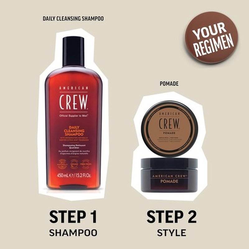 American Crew Pomade - Strong Hold & High Shine Hair Styling Product for Men | 3 oz