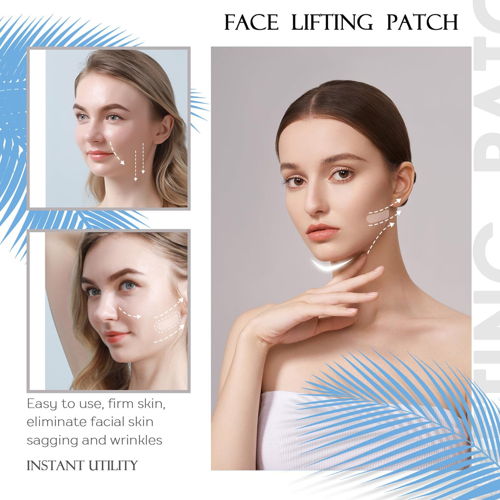 ZZBUY 120 Pcs Face Tape Lifting Invisible Sticker, Instant Face Lifter Straps Facial Tape Tightening and Lifting Bandage for Lifting Sagging Skin & Jowls, Clear