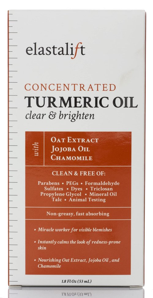 Elastalift Turmeric Oil Facial Skin Care Serum For Face. Antioxidant Moisturizer Skincare Serum Formula W/Rose Extract & Jojoba Oil For Dry Skin, Redness, & Skin Blemishes, 1.8 Fl Oz