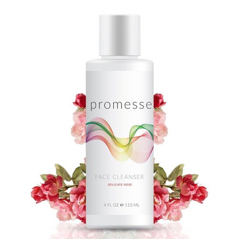 Promesse Acne Control Facial Cleanser - Glycolic & Salicylic Acid Exfoliating Wash | Hydrating Rose Scent - 4 fl oz