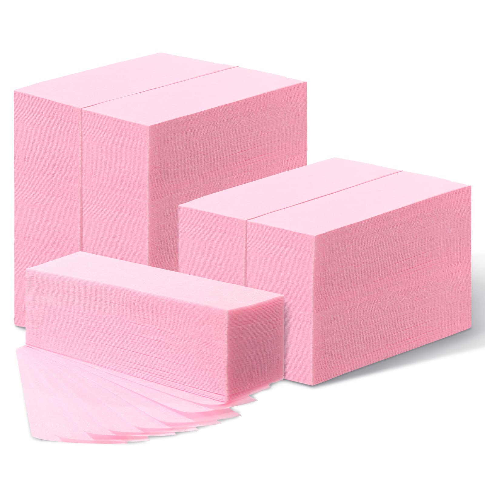 Thenshop 1000 Pieces Pink Non Woven Wax Strips Bulk for All Skin Types, 1.5 x 3.9 inches, Facial and Body Hair Removal Epilating Wax Paper Strip for Women Leg, Chest, Back, Intimate Area And Face