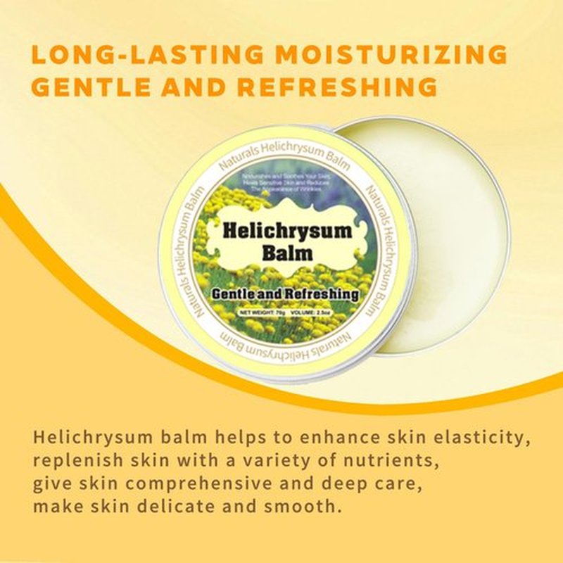 ruifengsheng Helichrysum Balm - 2.5oz, Helichrysum Gymnocephalum, Shea Butter, Beeswax, Almond Oil, Ultra-Moisturizing, Skin Healing, Full Body Hydration, Multipurpose Salve