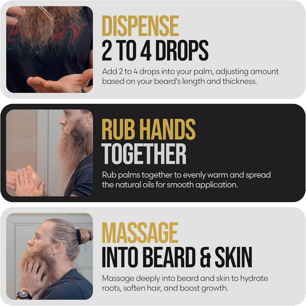 The Beard Struggle - Beard Oil for Men - Natural Blend for Softens, Moisturizing, & Healthier Beard Growth - Viking Storm Night Liquid Silver Elixir - Vegan-Friendly Beard Growth Oil (1 Fl oz)