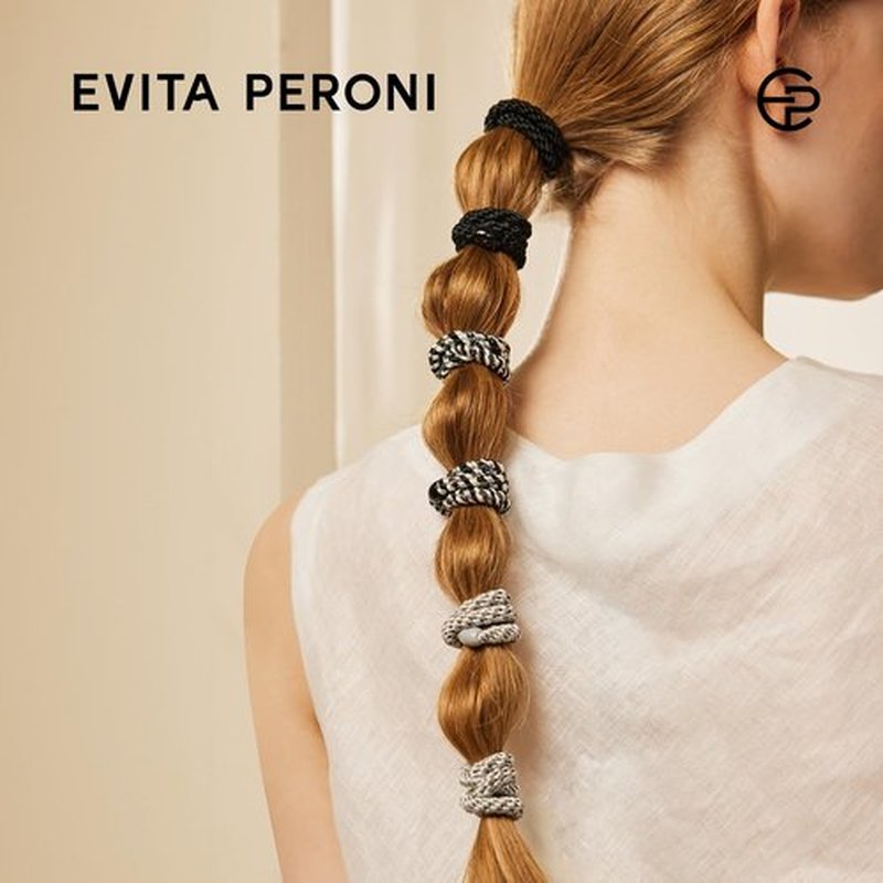 EVITA PERONI Hair Ties 12 Pcs Set, High Elastic Ponytail Holders, Hair Ties No Damage for Thick Curly Hair Women Men, Mothers Day Gifts (Black)