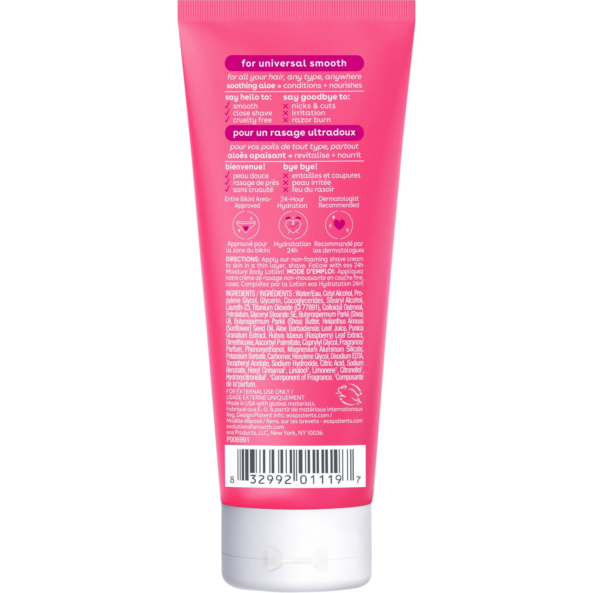eos Travel Pomegranate Raspberry Women's Shave Cream- Toiletries, Mini Shave Cream, 2.5 fl oz