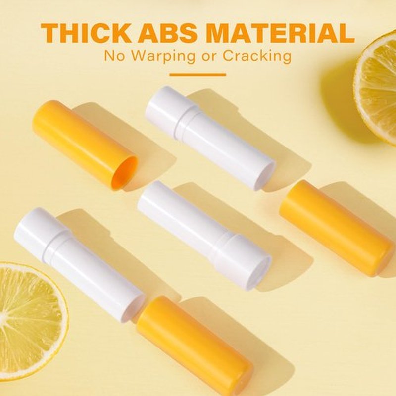 LotFancy Lip Balm Tubes Empty, 28Pcs 4.5ml, BPA Free & Leak Free, Durable Lip Balm Container Tubes with Yellow Caps, Refillable & Reusable