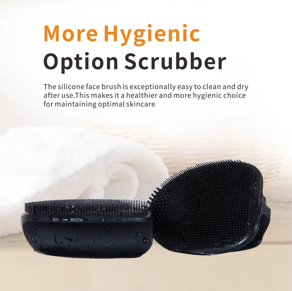 Soft Silicone Face Scrubber,Facial Cleansing Brush,Facial Exfoliation Scrub for Massage Pore Cleansing Nose Blackhead Remover Deep Scrubbing for All Kinds of Skins Men and Women
