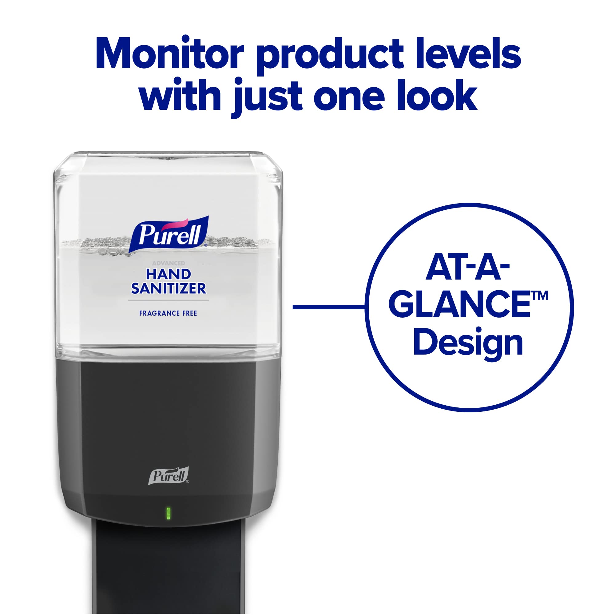 PURELL Advanced Hand Sanitizer Foam ES6 Starter Kit, 1-1200 mL Fragrance Free Sanitizer Foam Refill + 1 ES6 Graphite Automatic Sanitizer Dispenser (Pack of 1) - 6453-1G