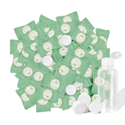 Compressed Towel 300 PCS Disposable Face Towels, Mini Portable Tablets Coin Tissue Compressed Cotton Hand Wipe Disposable Washcloths for Travel Camping Home Outdoor