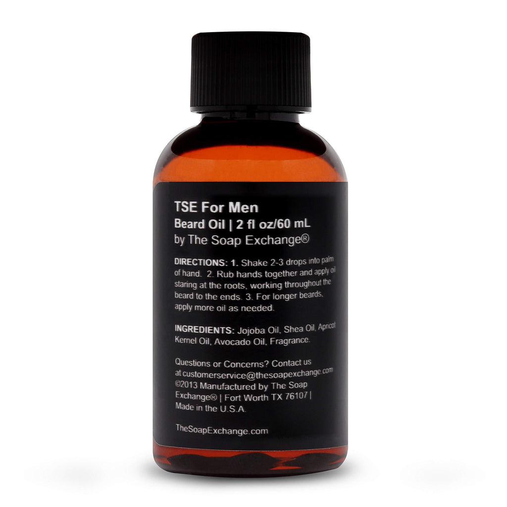 TSE for Men Beard Oil - Espresso Scent - Hand Crafted 2 fl oz / 60 ml Deep Conditioner, Nourishing Softener, Natural Ingredients, Stop Itching, Made in the USA.