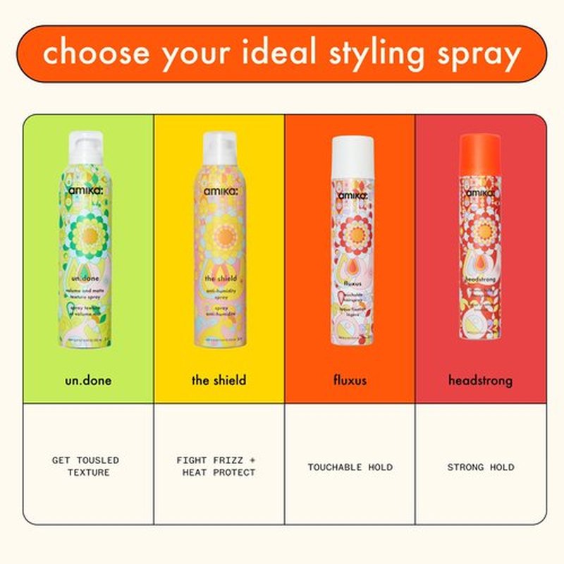 amika headstrong intense hold hairspray, 2.5oz