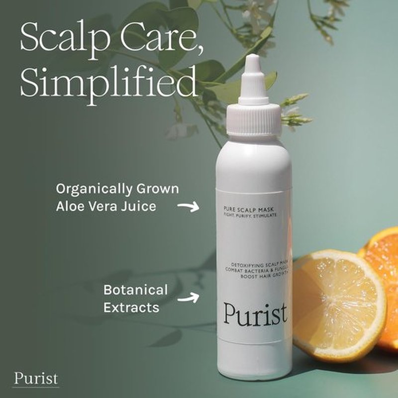 Antifungal Antibacterial Scalp Mask by [Brand Name] - Boost Hair Growth with Natural Detox Ingredients - Nourishing Aloe, Neem & Rosemary