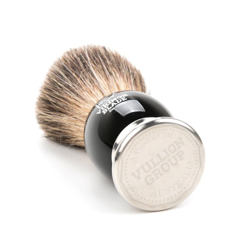 VIKINGS BLADE Luxury Shaving Brush for Men - Ultra Heavy Acrylic & 316L Steel Handle, Dark Stallion Color