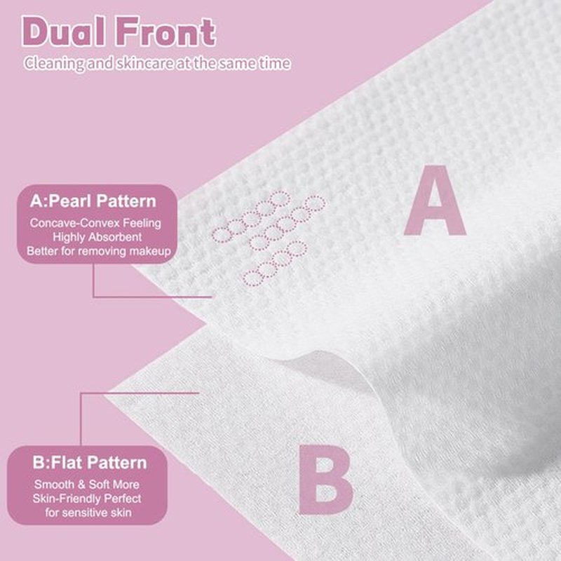 Disposable Face Towel 100 Count for Washing Soft Cotton Dry Wipes Facial Cloths Towelettes for Washing and Drying, Facial Tissue for Cleansing, Skincare and Makeup Remover (6 Pack)