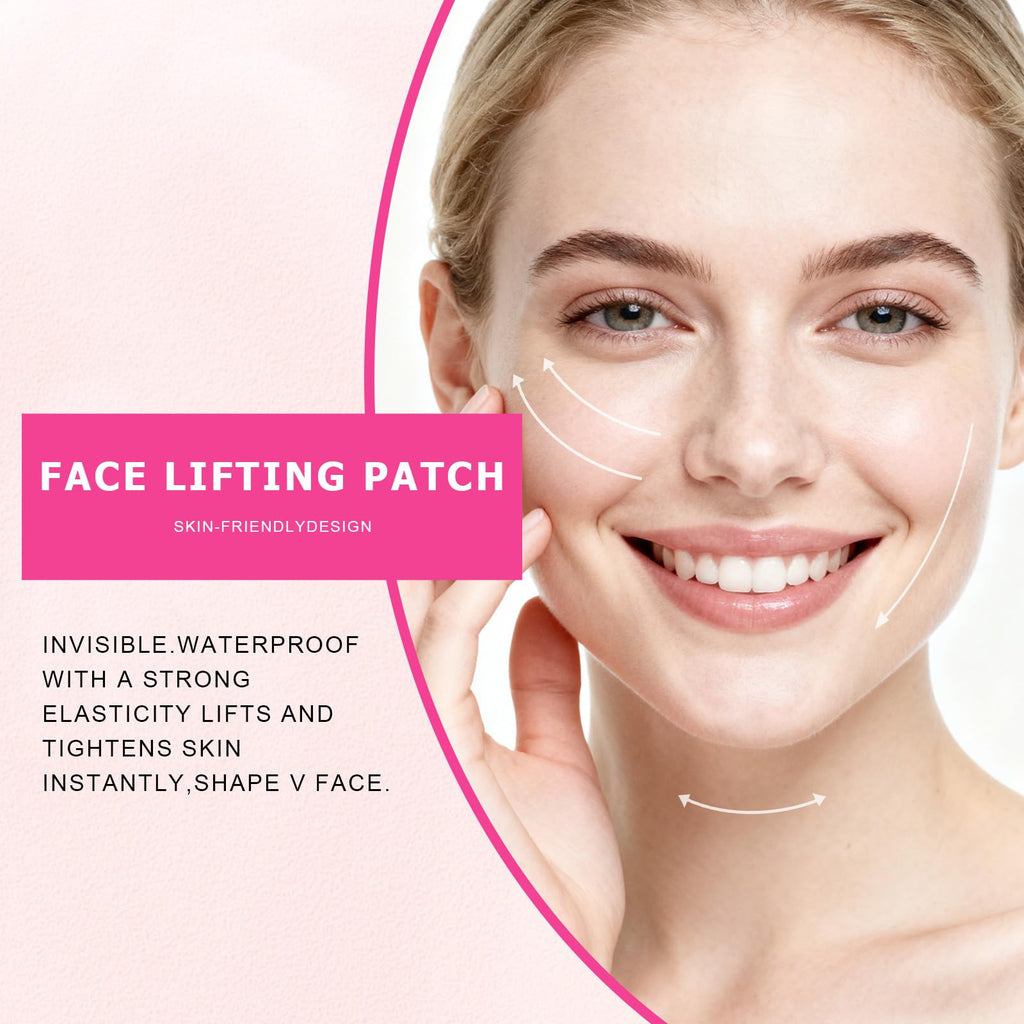 SYNATANA 160PCS Neck Tape Lifting Invisible for Instant Face Lifting, Face Lift Tape Invisible, Wrinkle Tape, Double Chin, Jowls, Eyes & Neck | Waterproof Skin Tape Under Makeup