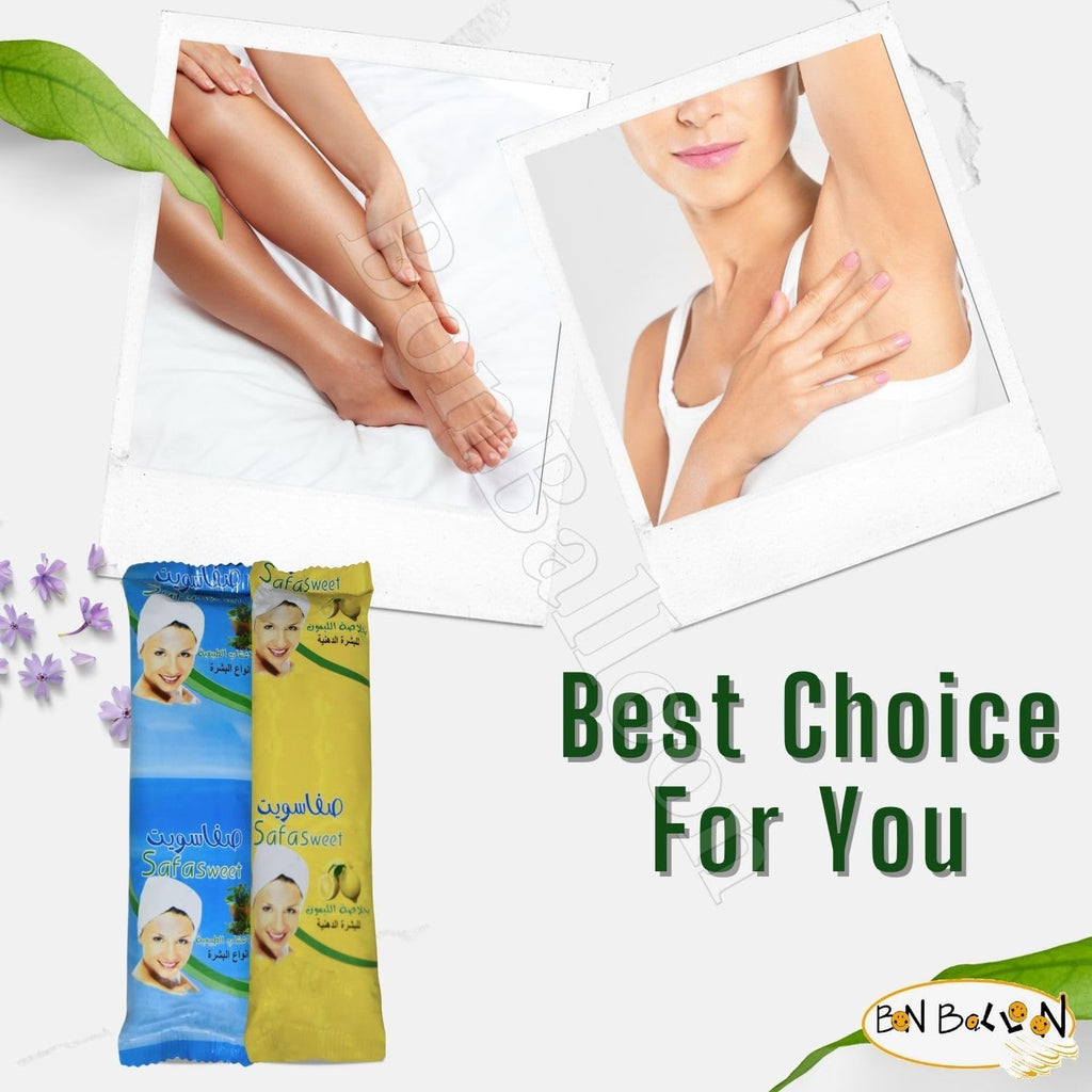 Sweet With Lemon Extract & Natural Herbals Wax Sugaring Paste Sugar Waxing Hair Removal All Body Parts Bikini Underarms Remover (2 Packets X 4.23 oz / 120 gm) Total : 8.46 oz / 240 gm)