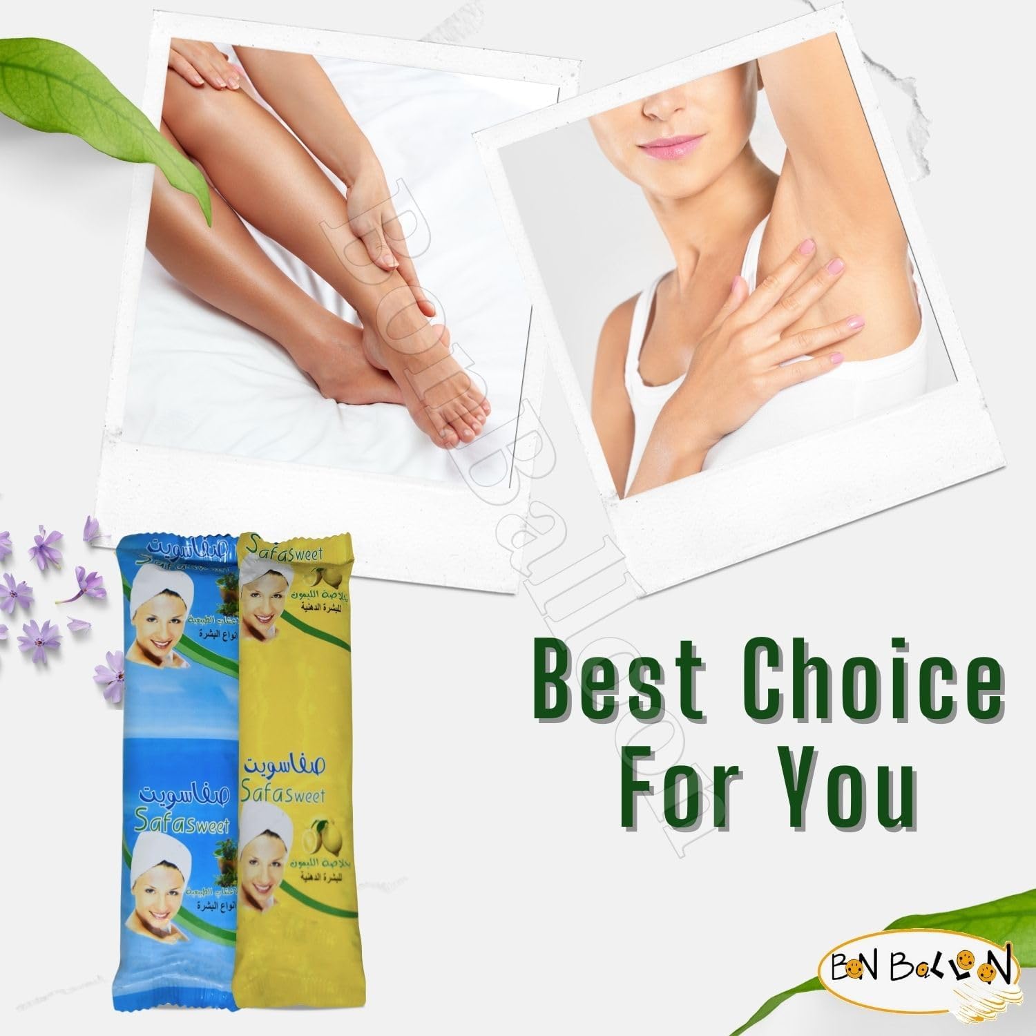 Sweet With Lemon Extract & Natural Herbals Wax Sugaring Paste Sugar Waxing Hair Removal All Body Parts Bikini Underarms Remover (2 Packets X 4.23 oz / 120 gm) Total : 8.46 oz / 240 gm)