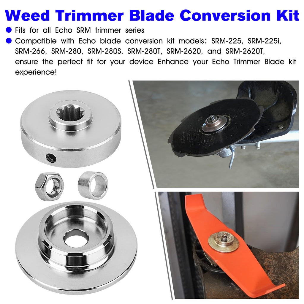 BZTT Weed Trimmer Blade Conversion Kit Replacement Echo Brush Blade Conversion Kit Fits for Echo SRM 225 Blade Adapter SRM-225i SRM-210 SRM-266 SRM-280 SRM-280S SRM-280T SRM-2620 SRM-2620T
