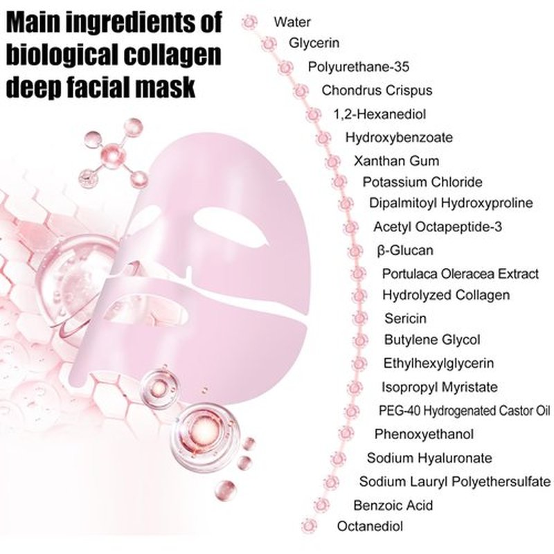 BNIFI Collagen Face Mask- Hydrating Overnight Hydrogel Facial Mask Suitable for Women's Delicate Skin care, Minimizes Pores, and Firms Skin (28 grams) × 4 pieces