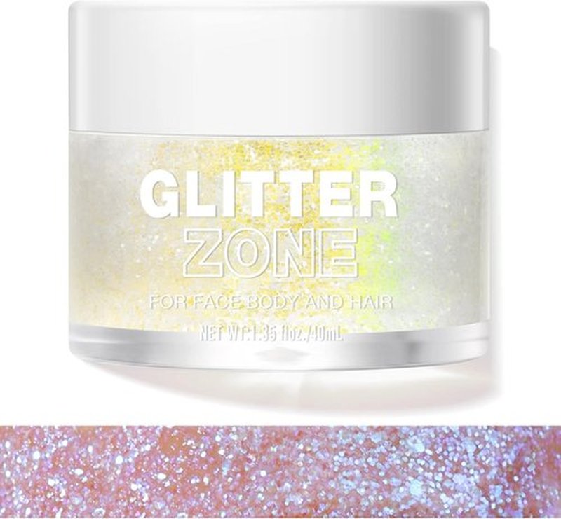 LANGMANNI Holographic Body Glitter Gel - Color Changing Vegan Formula for Body, Face & Hair | 1.35 oz (Sapphire Blue)