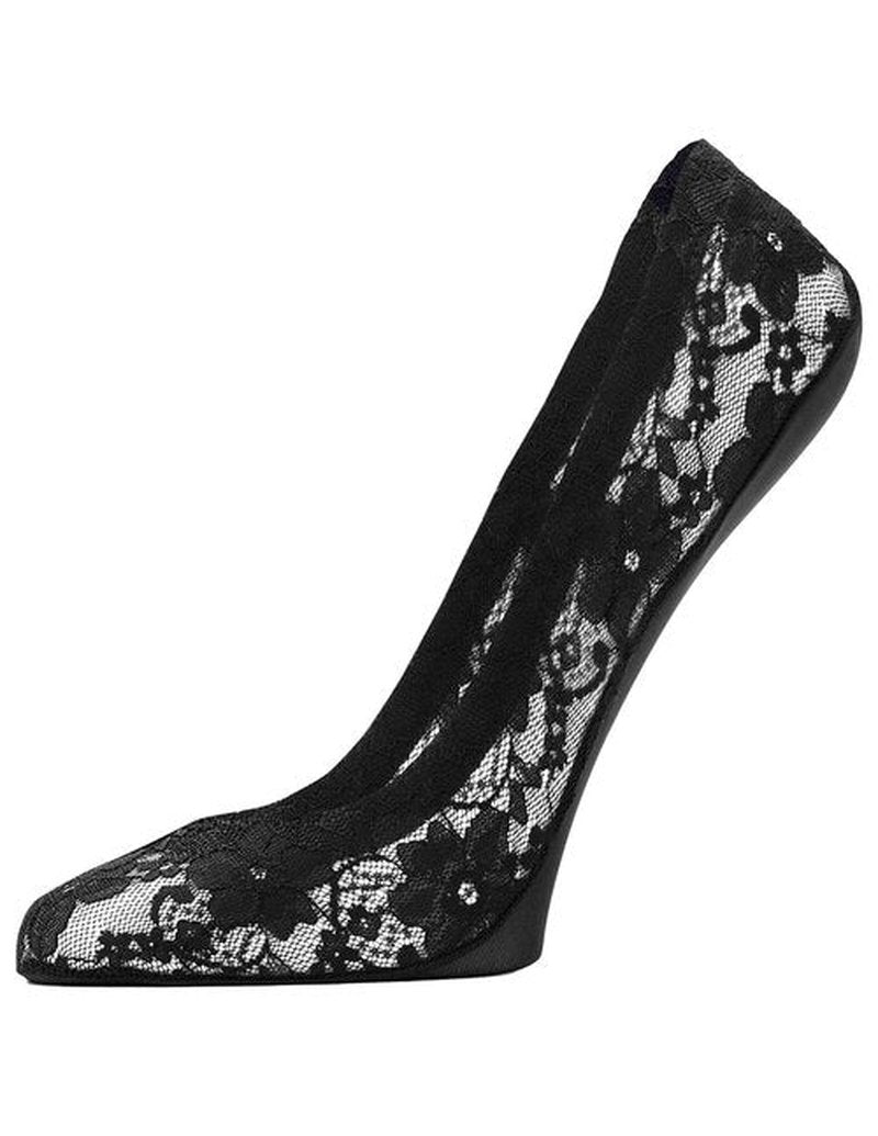 HUE Women's Perfect Edge Liner, 3 Pair Pack, Black - 2 Lace, 1 Solid, One Size