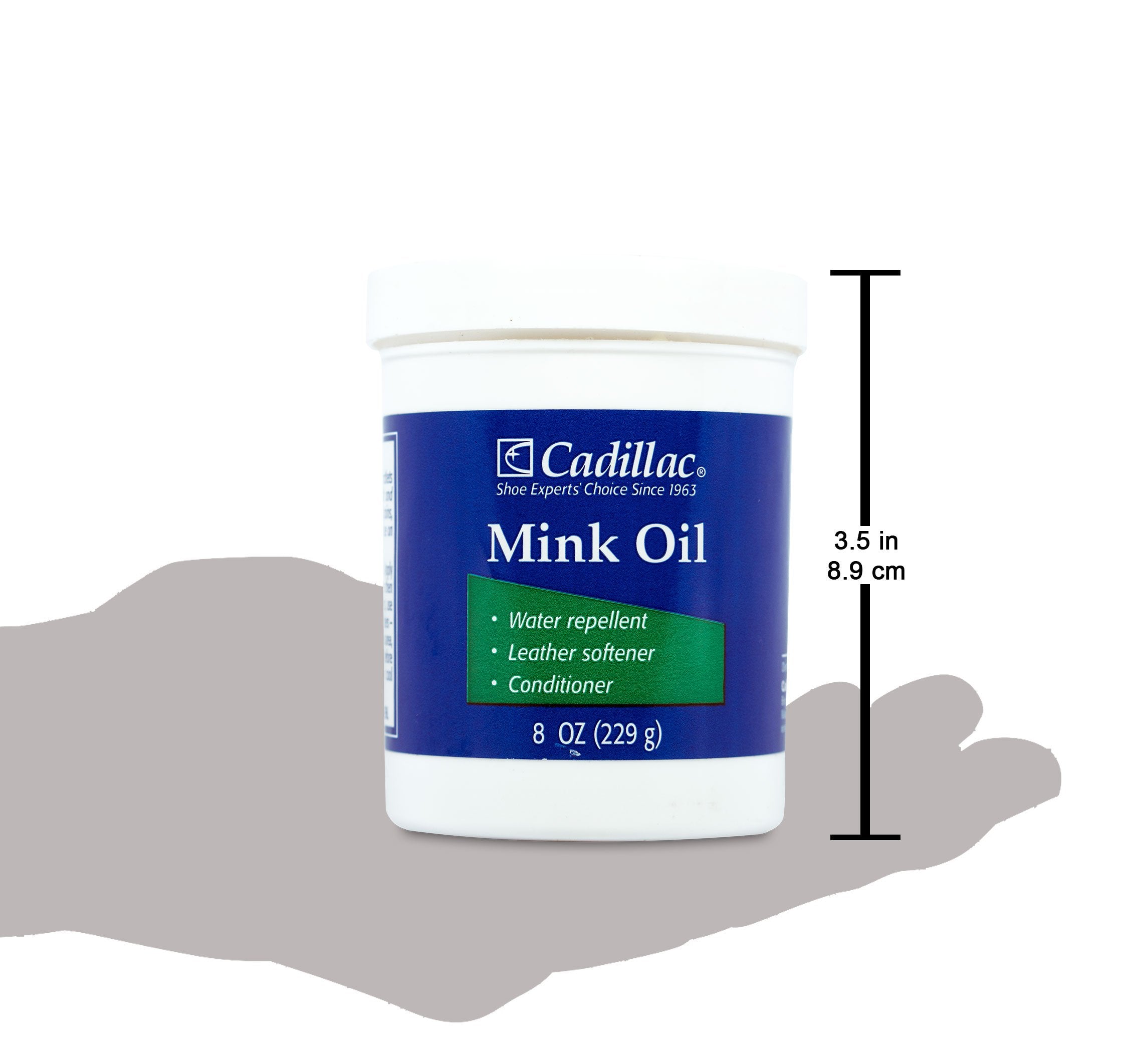 Cadillac Mink Oil for Leather Boots Shoes - Waterproof Leather - Water Repellent Softener & Conditioner Renovator Paste 8 oz