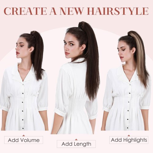 Human Hair Claw Clip Ponytail, Claw Clip Human Hair Ponytail,Effortless Application with Secure Hold,Style in Seconds,Quick Styling Solutions for Busy Lives 18"/113g Gold Blonde Mix Dark Blonde
