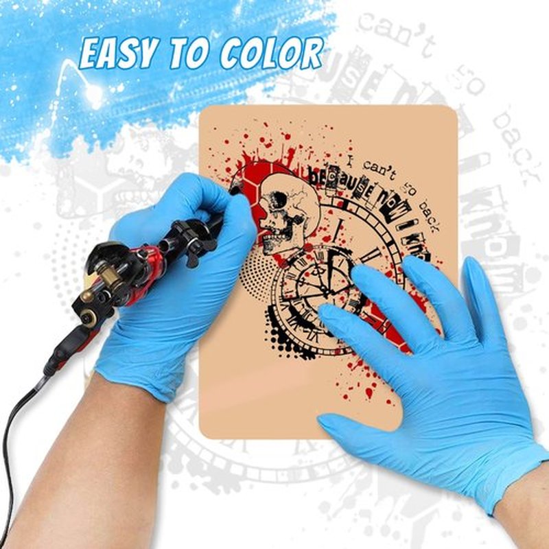CINRA 20Pcs Tattoo Practice Skin with 20Pcs Transfer Paper, Tattoo Fake Skin and Tattoo Stencil Paper Kit Including Double Sided Skin and Tattoo Tracing Paper for Tattoo Practice Tattoo Kit Supplies