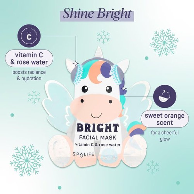 SpaLife Beauty Winter Wonder Animals Christmas Face Mask Bundle | Korean Facial Masks | Hydrating, Firming and Glowing Sheet Mask Set | Christmas Gifts for Women | 12 Pack