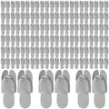 JaGely 100 Pairs Disposable Pedicure Slippers Bulk EVA Disposable Flip Flops Kit Pedicure Spa Sandals Guest Slippers Spa for Adult Foot Nail Salon Party Supplies Travel Hotels Home(Grey)