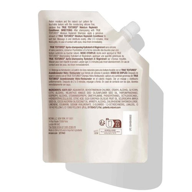 Mizani True Textures Moisture Replenish Conditioner - Deep Hydration for Curly Hair | Silicone-Free, Paraben-Free, 13.5 oz